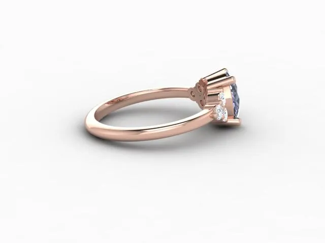 Sapheena Jewelry Rings Astrid 1 12 Ct Oval Cut Grey Moissanite Engagement Ring
