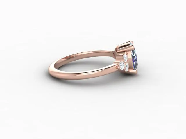 Sapheena Jewelry Rings Astrid 1 12 Ct Oval Cut Grey Moissanite Engagement Ring
