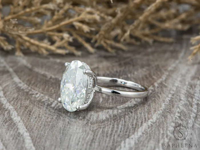 Sapheena Jewelry Rings Luce 60 Ct Oval Cut Engagement Ring