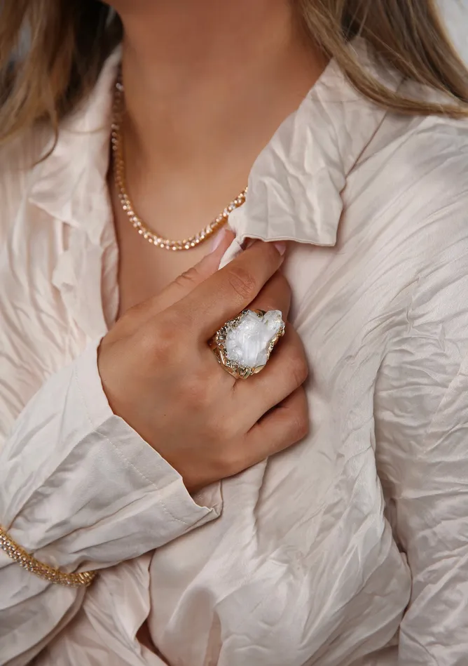 Serena necklace Champagne Crystal Haze Jewelry Necklaces