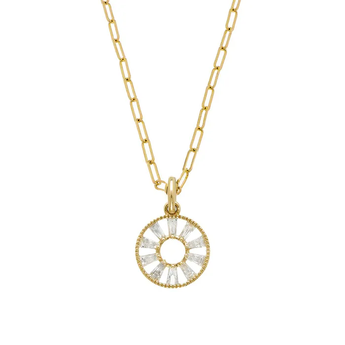 Sethi Couture Arena White Diamond Pendant Necklaces
