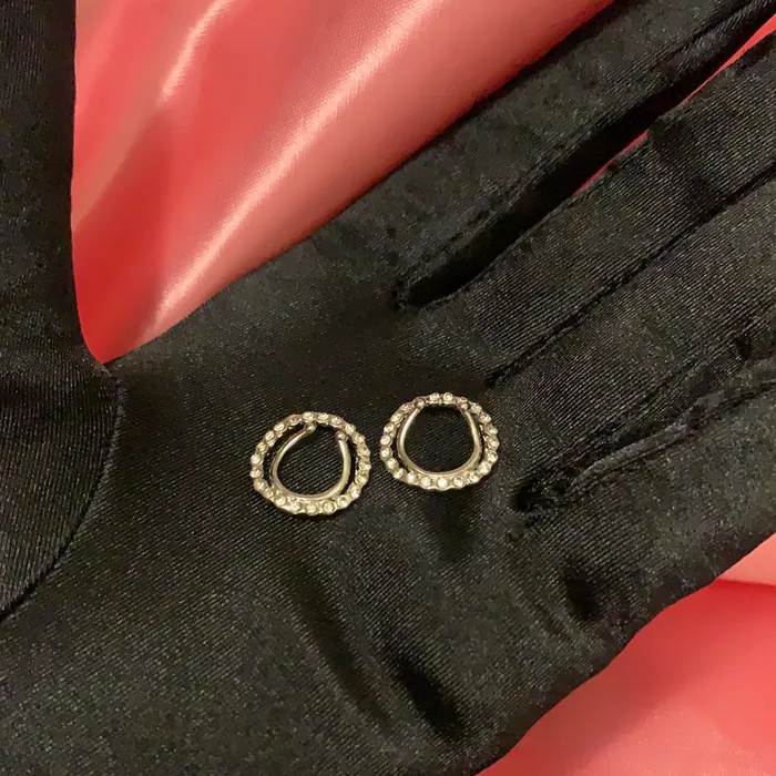 ShopSheAte Earrings Diamonte Fake Nipple Rings