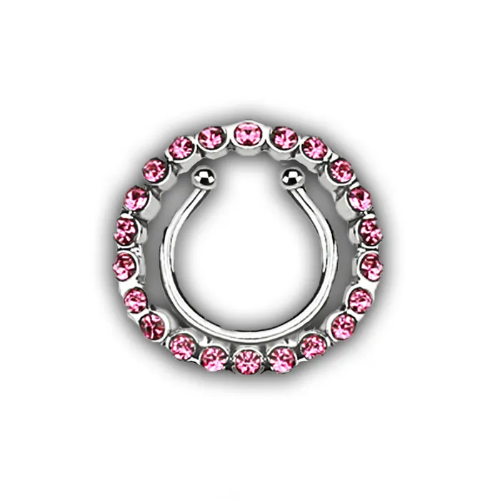 ShopSheAte Earrings Diamonte Fake Nipple Rings