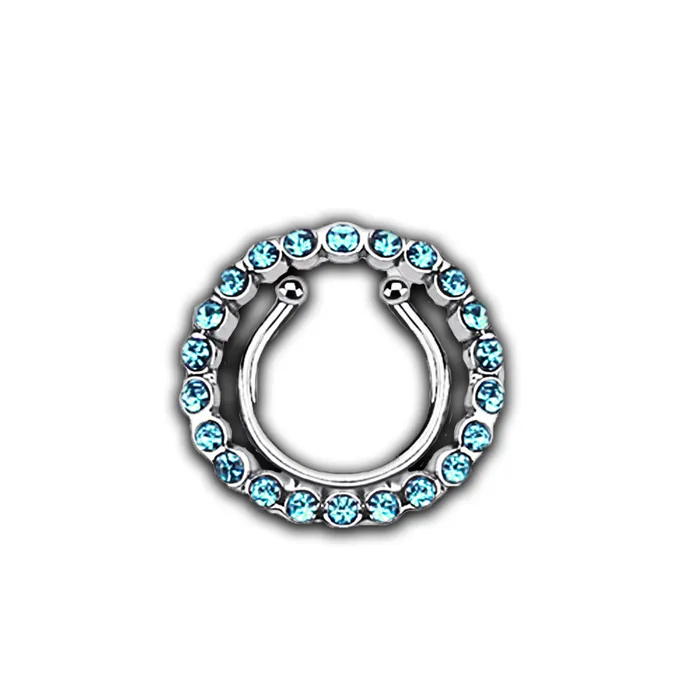 ShopSheAte Earrings Diamonte Fake Nipple Rings