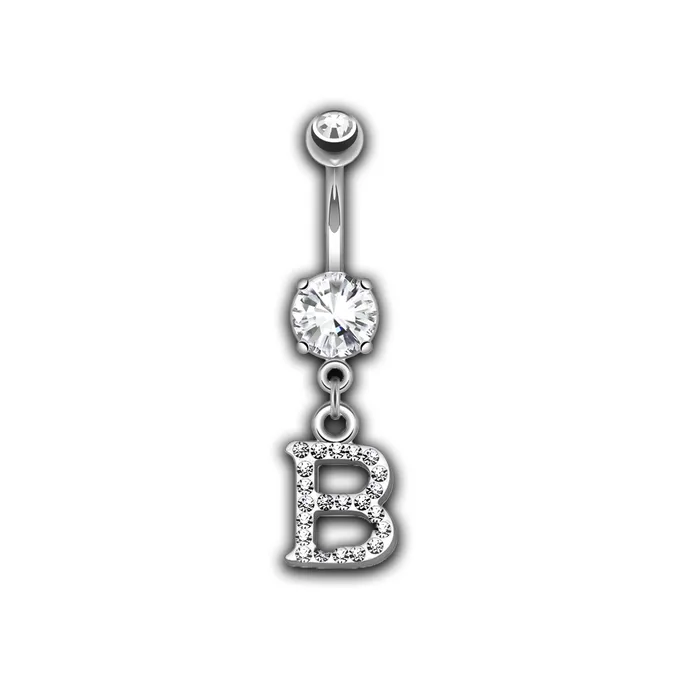 ShopSheAte Rings Initial Belly Ring