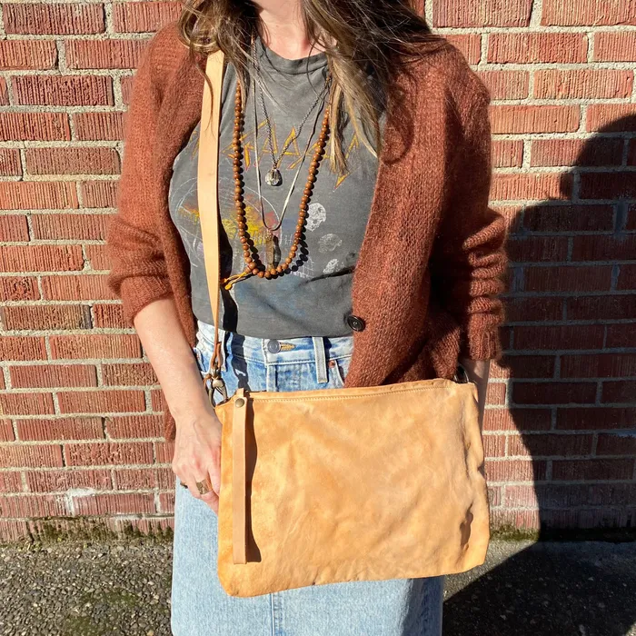 Shoto Handbags Necklaces Shoto Lea Medium Cross Body Bag natural