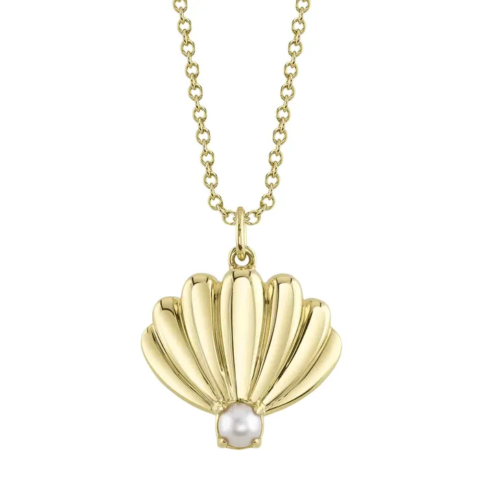 SHY CREATION Necklaces Shell Pendant with Pearl