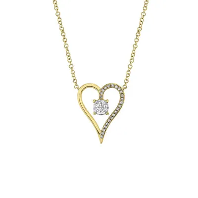 SHY CREATIONS Necklaces 013CT DIAMOND HEART NECKLACE