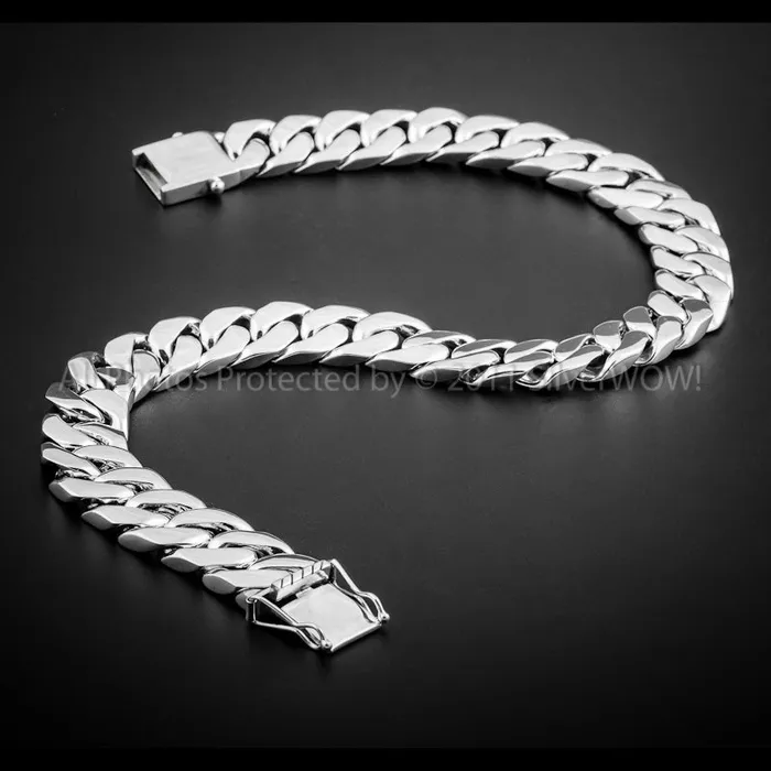 silverwow 20mm Heavy Curb Silver Necklace Chain Necklaces