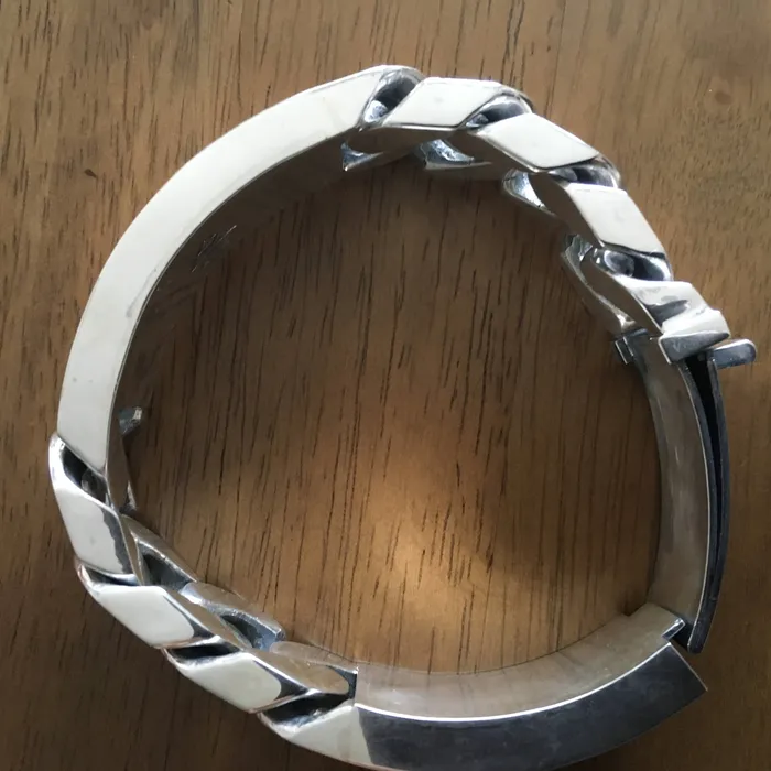 silverwow Bracelets Double Plate Identity Bracelet 22mm Wide