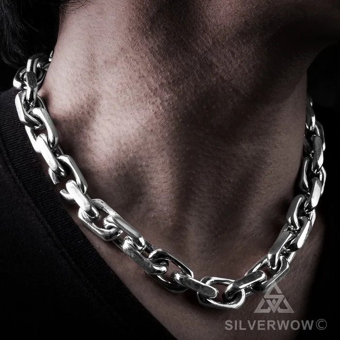 silverwow Necklaces 15mm Chain Link Necklace Heavier Version