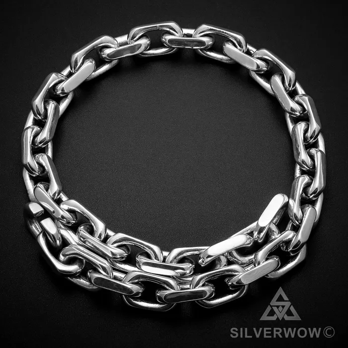 silverwow Necklaces 15mm Chain Link Necklace Heavier Version