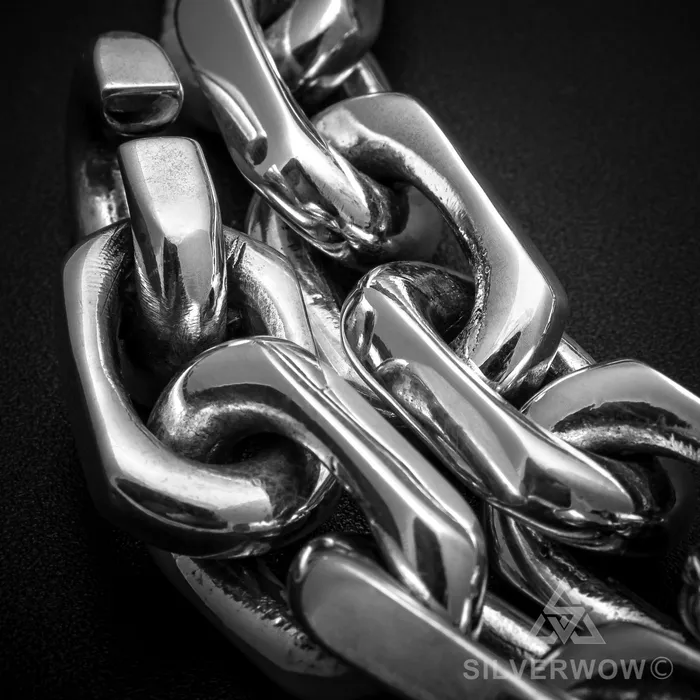 silverwow Necklaces 15mm Chain Link Necklace Heavier Version