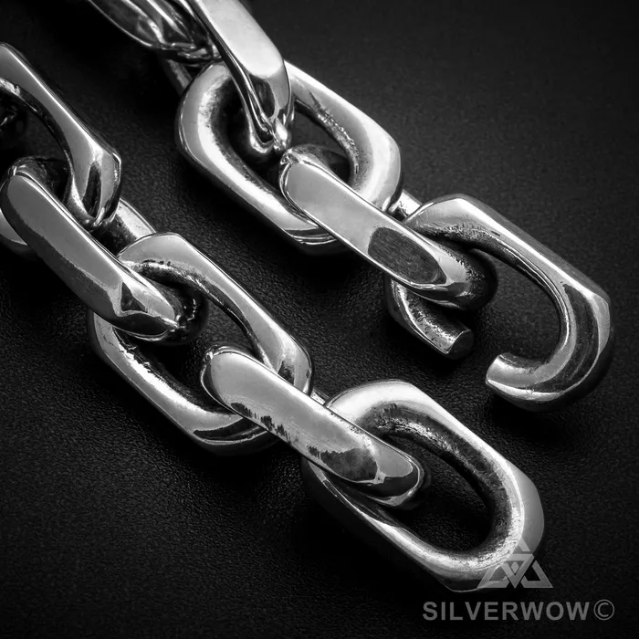 silverwow Necklaces 15mm Chain Link Necklace Heavier Version