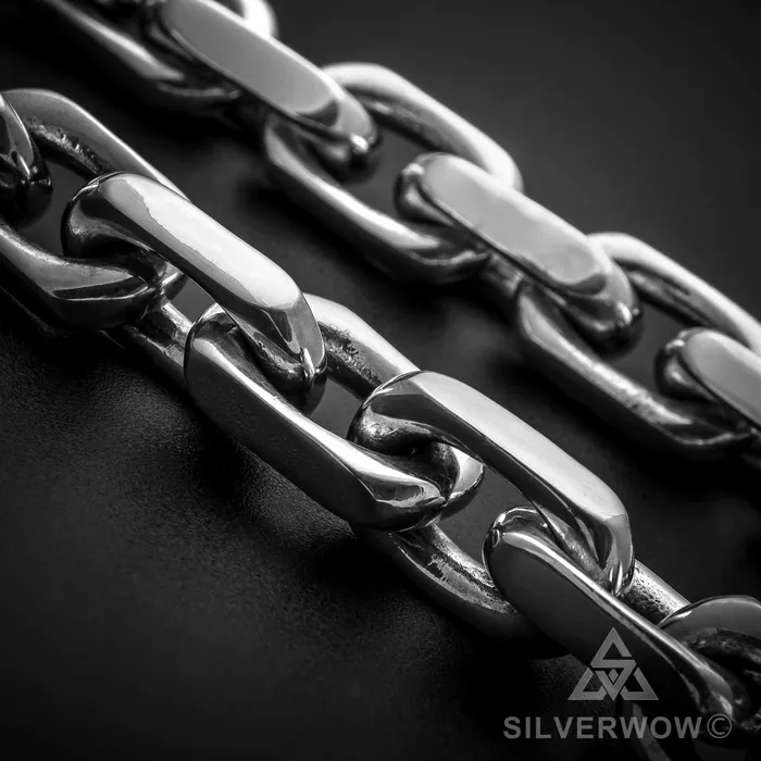 silverwow Necklaces 15mm Chain Link Necklace Heavier Version