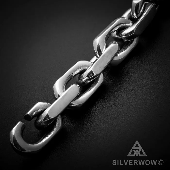 silverwow Necklaces 15mm Chain Link Necklace Heavier Version
