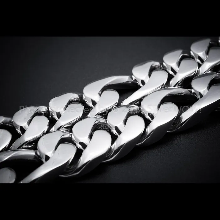 silverwow Necklaces 25mm Silver Figaro Chain Necklace