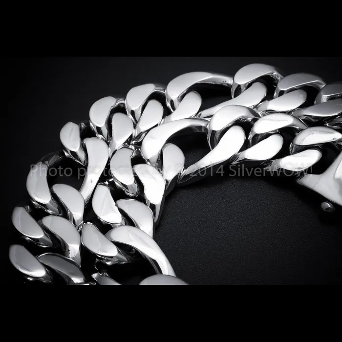 silverwow Necklaces 25mm Silver Figaro Chain Necklace