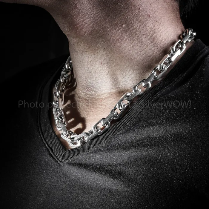 silverwow Necklaces Chain Link Mens Necklace x 12mm Wide