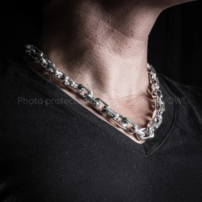 silverwow Necklaces Chain Link Mens Necklace x 12mm Wide