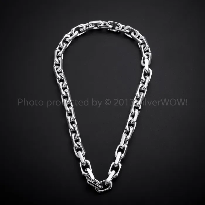 silverwow Necklaces Chain Link Mens Necklace x 12mm Wide