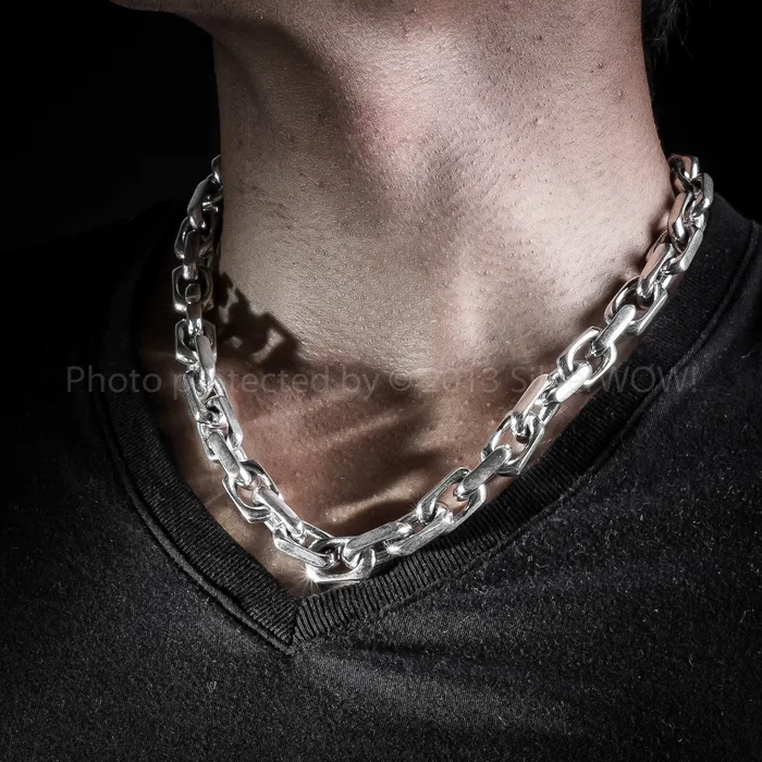 silverwow Necklaces Chain Link Mens Necklace x 12mm Wide
