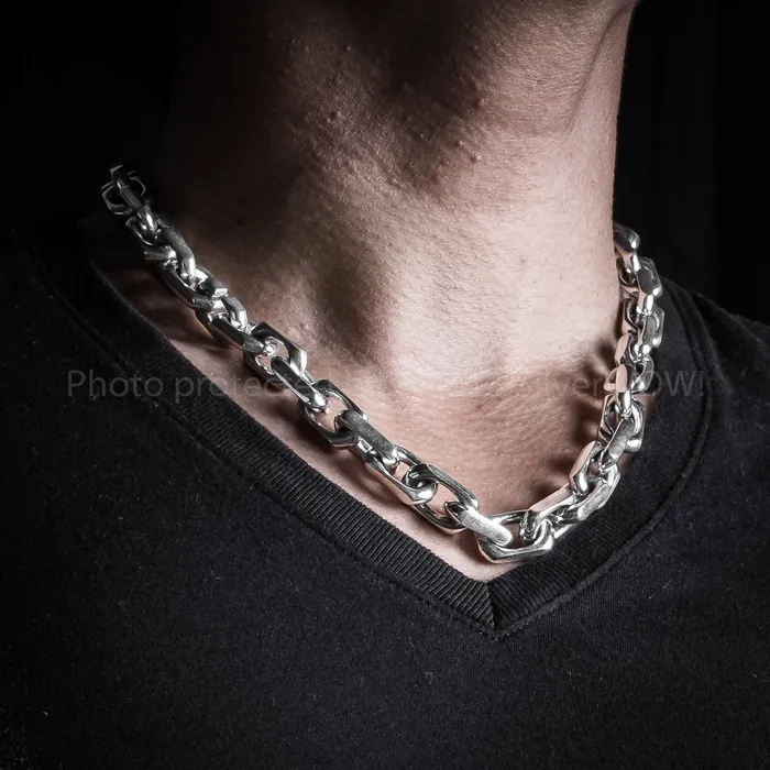 silverwow Necklaces Chain Link Mens Necklace x 12mm Wide