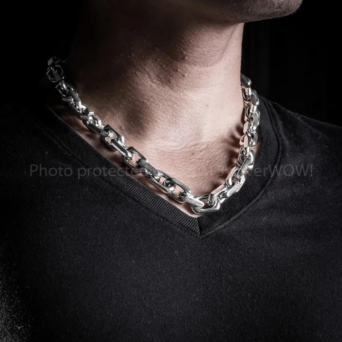silverwow Necklaces Chain Link Mens Necklace x 12mm Wide