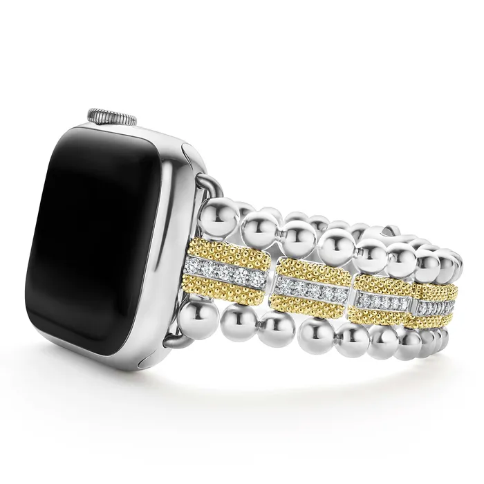Smart Caviar 18K Gold and Diamond Caviar Beaded Watch Bracelet3845mm LAGOS Bracelets Smart Caviar 18K Gold and Diamond Caviar Beaded Watch Bracelet3845mm LAGOS Bracelets