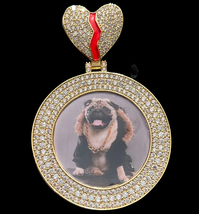 Triple Tennis Broken Heart Necklaces Triple Tennis Broken Heart Custom Photo Picture Pendant Necklace Triple Tennis Broken Heart Necklaces Triple Tennis Broken Heart Custom Photo Picture Pendant Necklace