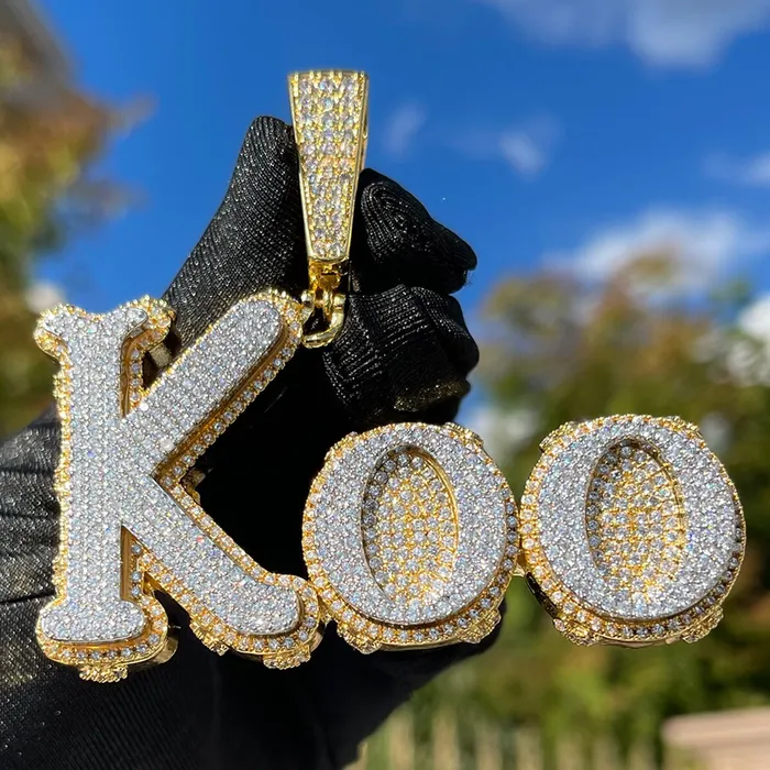 Two Tone Melting Edition Iced Out Personalized Custom Name Necklace Pendant DRIPPY Necklaces Two Tone Melting Edition Iced Out Personalized Custom Name Necklace Pendant DRIPPY Necklaces