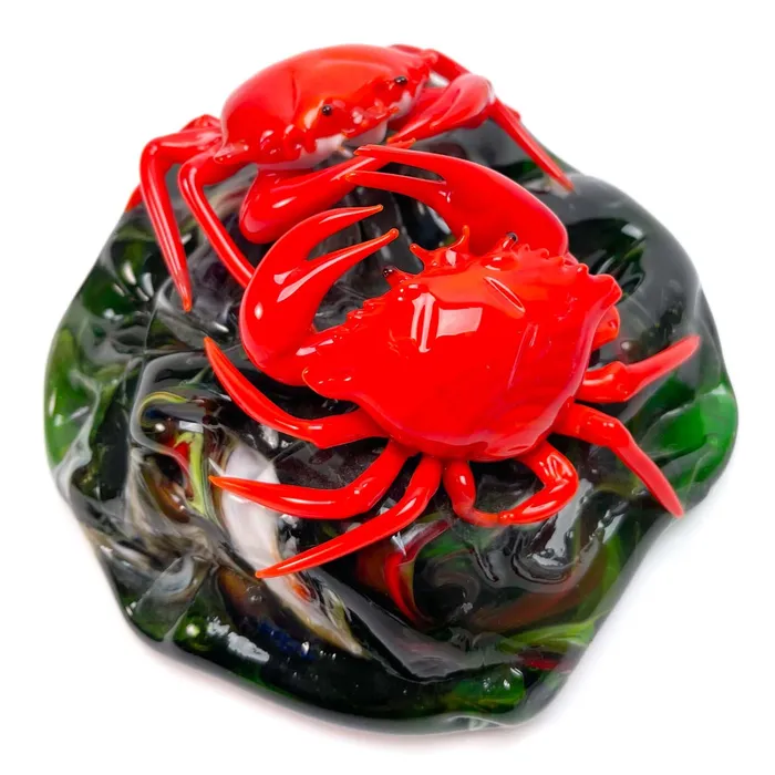 Vianello Mauro Earrings Red Crabs on the Rock Murano Glass Vianello Mauro Earrings Red Crabs on the Rock Murano Glass