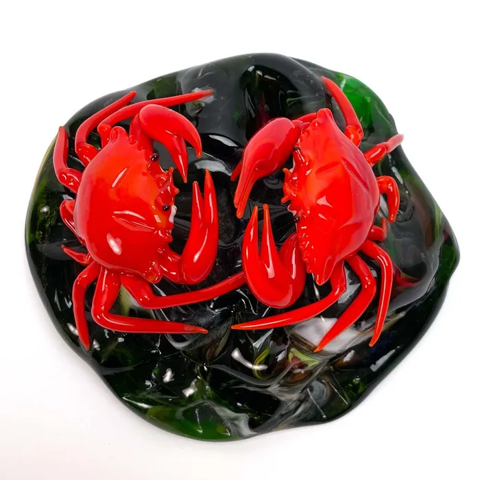 Vianello Mauro Earrings Red Crabs on the Rock Murano Glass Vianello Mauro Earrings Red Crabs on the Rock Murano Glass
