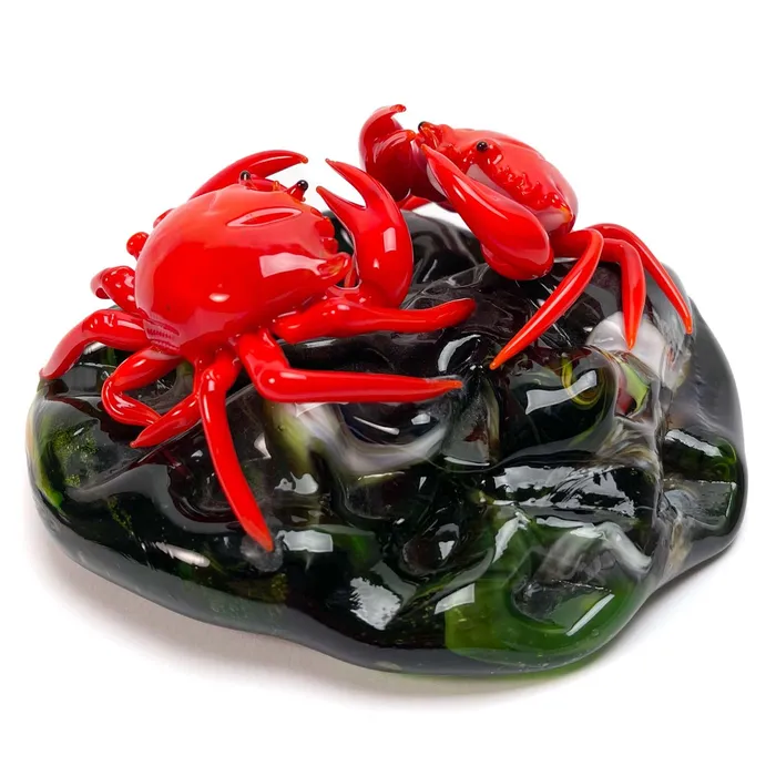 Vianello Mauro Earrings Red Crabs on the Rock Murano Glass Vianello Mauro Earrings Red Crabs on the Rock Murano Glass