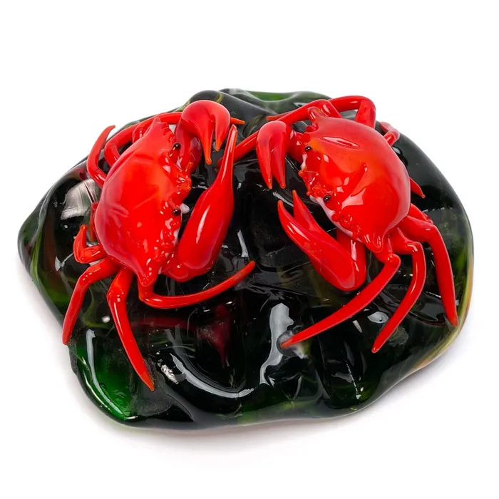 Vianello Mauro Earrings Red Crabs on the Rock Murano Glass Vianello Mauro Earrings Red Crabs on the Rock Murano Glass