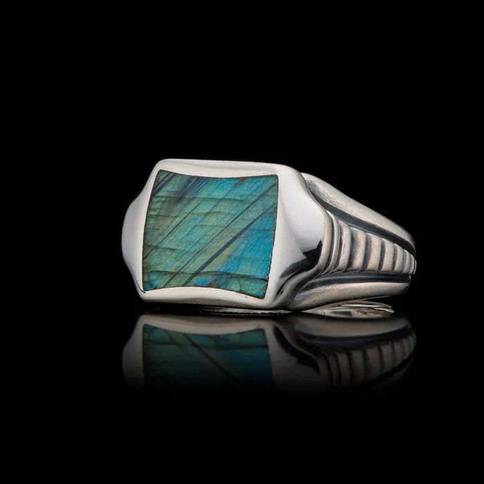 WILLIAM HENRY LLC Rings Labradite Silver Ring 11