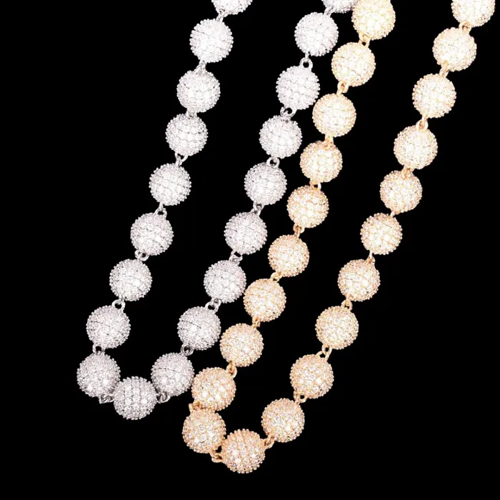 WORLDS TENNIS Bracelets 10MM Worlds Tennis Iced Out Diamond Necklace Bracelet Set