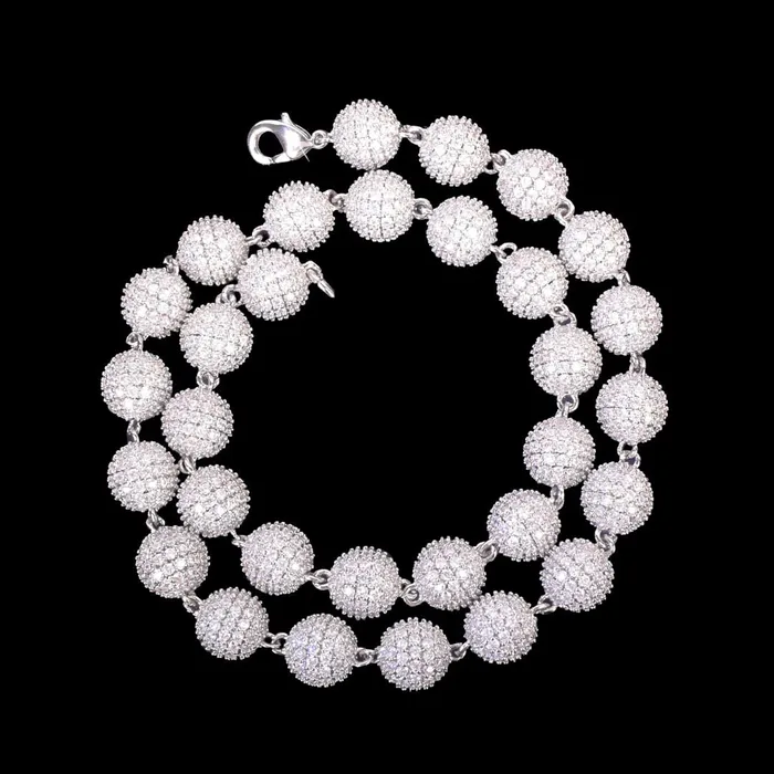 WORLDS TENNIS Bracelets 10MM Worlds Tennis Iced Out Diamond Necklace Bracelet Set