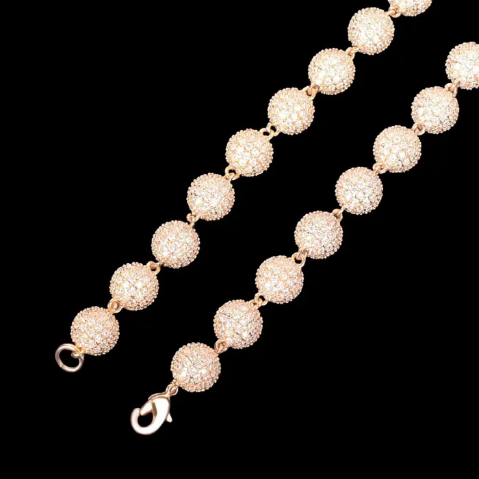 WORLDS TENNIS Bracelets 10MM Worlds Tennis Iced Out Diamond Necklace Bracelet Set